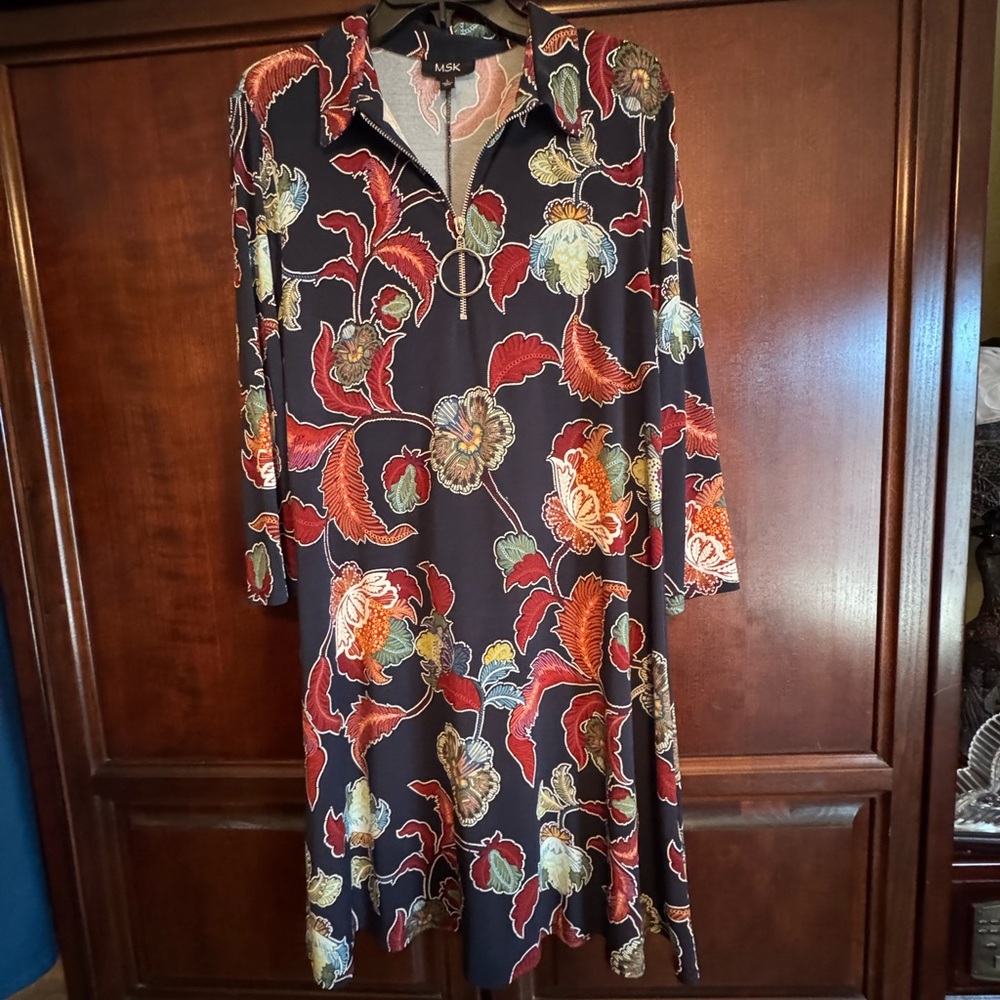 MSK Multicolor Patterned Dress